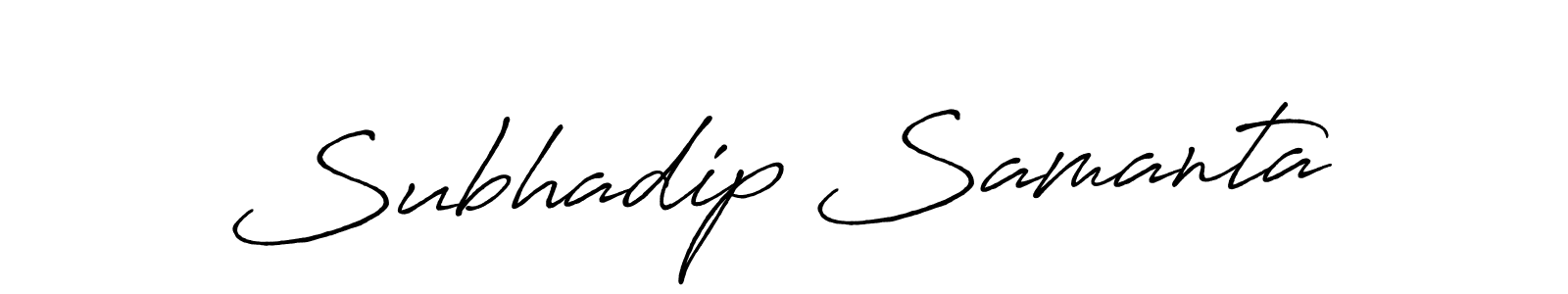 Make a beautiful signature design for name Subhadip Samanta. With this signature (Antro_Vectra_Bolder) style, you can create a handwritten signature for free. Subhadip Samanta signature style 7 images and pictures png