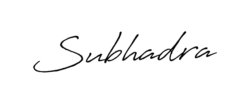 It looks lik you need a new signature style for name Subhadra. Design unique handwritten (Antro_Vectra_Bolder) signature with our free signature maker in just a few clicks. Subhadra signature style 7 images and pictures png