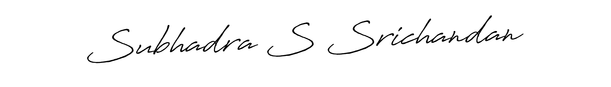 It looks lik you need a new signature style for name Subhadra S Srichandan. Design unique handwritten (Antro_Vectra_Bolder) signature with our free signature maker in just a few clicks. Subhadra S Srichandan signature style 7 images and pictures png