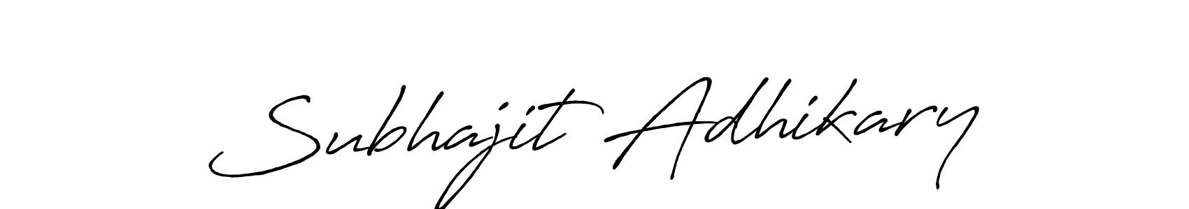 Create a beautiful signature design for name Subhajit Adhikary. With this signature (Antro_Vectra_Bolder) fonts, you can make a handwritten signature for free. Subhajit Adhikary signature style 7 images and pictures png