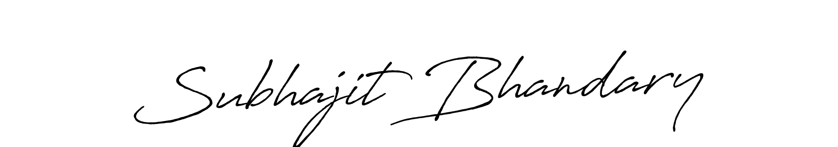 Make a beautiful signature design for name Subhajit Bhandary. With this signature (Antro_Vectra_Bolder) style, you can create a handwritten signature for free. Subhajit Bhandary signature style 7 images and pictures png