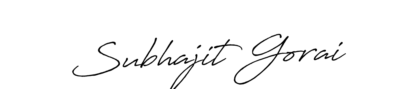 Create a beautiful signature design for name Subhajit Gorai. With this signature (Antro_Vectra_Bolder) fonts, you can make a handwritten signature for free. Subhajit Gorai signature style 7 images and pictures png