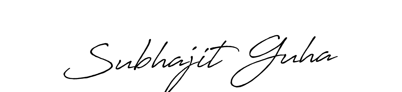 The best way (Antro_Vectra_Bolder) to make a short signature is to pick only two or three words in your name. The name Subhajit Guha include a total of six letters. For converting this name. Subhajit Guha signature style 7 images and pictures png