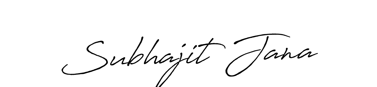 How to make Subhajit Jana name signature. Use Antro_Vectra_Bolder style for creating short signs online. This is the latest handwritten sign. Subhajit Jana signature style 7 images and pictures png