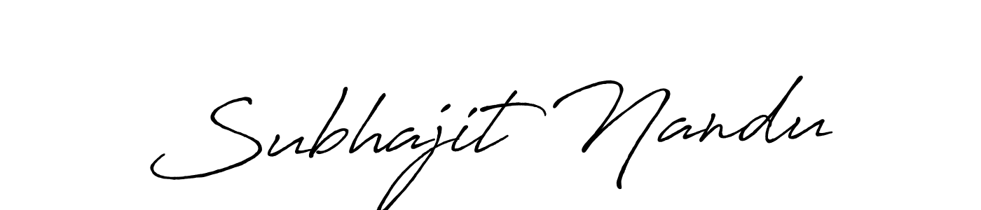 Create a beautiful signature design for name Subhajit Nandu. With this signature (Antro_Vectra_Bolder) fonts, you can make a handwritten signature for free. Subhajit Nandu signature style 7 images and pictures png