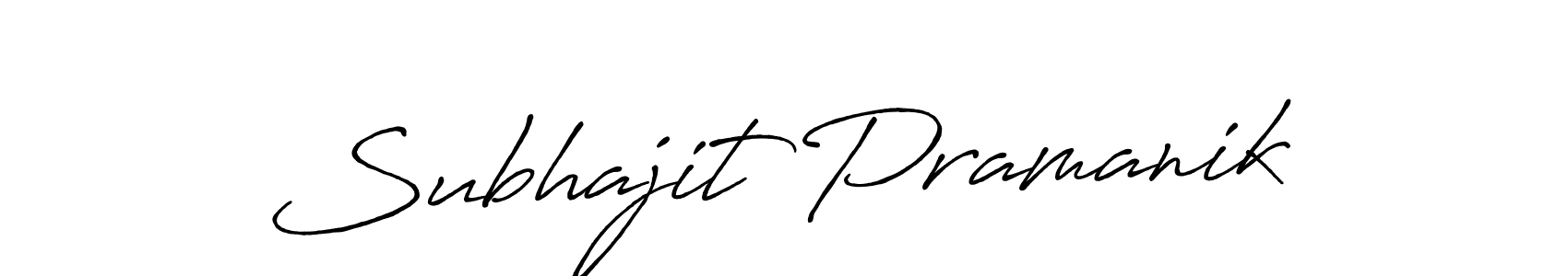Design your own signature with our free online signature maker. With this signature software, you can create a handwritten (Antro_Vectra_Bolder) signature for name Subhajit Pramanik. Subhajit Pramanik signature style 7 images and pictures png