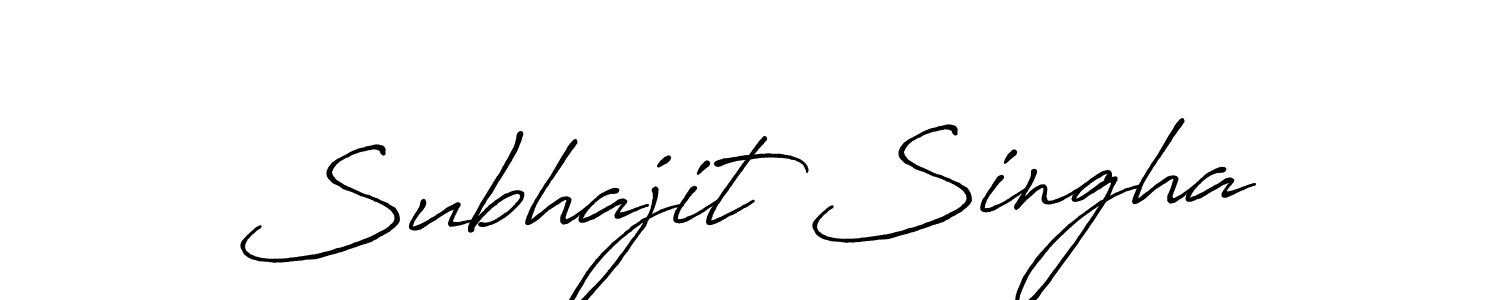 Design your own signature with our free online signature maker. With this signature software, you can create a handwritten (Antro_Vectra_Bolder) signature for name Subhajit Singha. Subhajit Singha signature style 7 images and pictures png