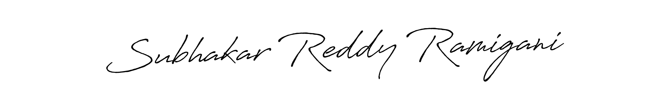 Also we have Subhakar Reddy Ramigani name is the best signature style. Create professional handwritten signature collection using Antro_Vectra_Bolder autograph style. Subhakar Reddy Ramigani signature style 7 images and pictures png
