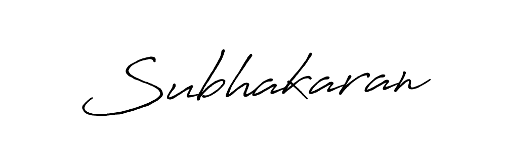 Make a beautiful signature design for name Subhakaran. With this signature (Antro_Vectra_Bolder) style, you can create a handwritten signature for free. Subhakaran signature style 7 images and pictures png