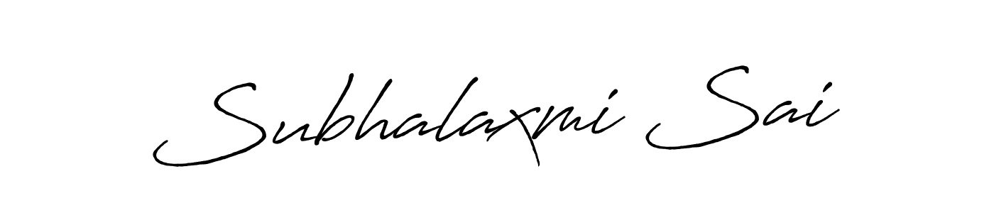 Create a beautiful signature design for name Subhalaxmi Sai. With this signature (Antro_Vectra_Bolder) fonts, you can make a handwritten signature for free. Subhalaxmi Sai signature style 7 images and pictures png
