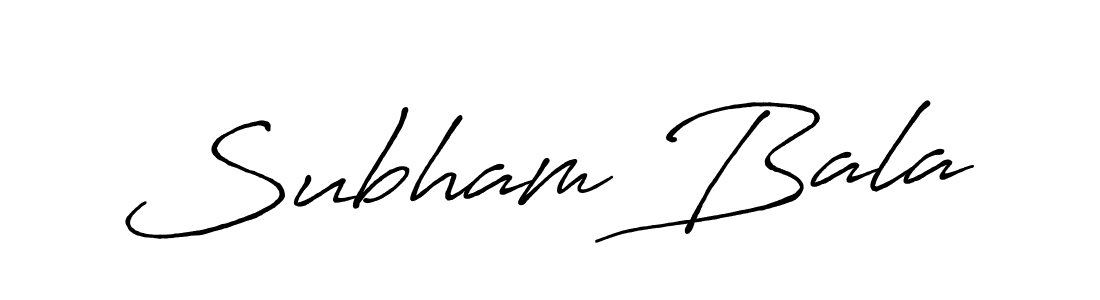 Also we have Subham Bala name is the best signature style. Create professional handwritten signature collection using Antro_Vectra_Bolder autograph style. Subham Bala signature style 7 images and pictures png