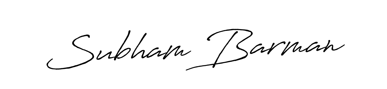 The best way (Antro_Vectra_Bolder) to make a short signature is to pick only two or three words in your name. The name Subham Barman include a total of six letters. For converting this name. Subham Barman signature style 7 images and pictures png