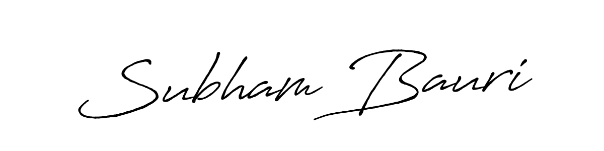 Make a beautiful signature design for name Subham Bauri. With this signature (Antro_Vectra_Bolder) style, you can create a handwritten signature for free. Subham Bauri signature style 7 images and pictures png