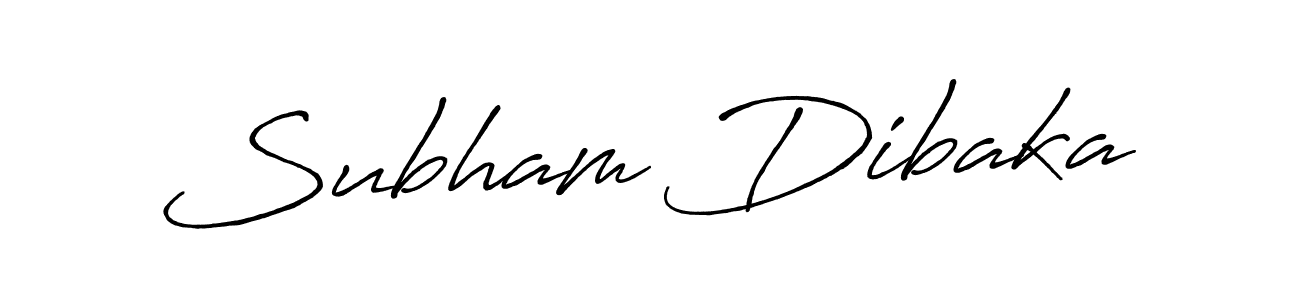 Make a beautiful signature design for name Subham Dibaka. With this signature (Antro_Vectra_Bolder) style, you can create a handwritten signature for free. Subham Dibaka signature style 7 images and pictures png