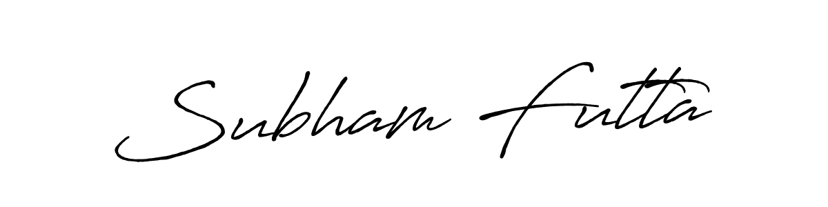 Design your own signature with our free online signature maker. With this signature software, you can create a handwritten (Antro_Vectra_Bolder) signature for name Subham Futta. Subham Futta signature style 7 images and pictures png