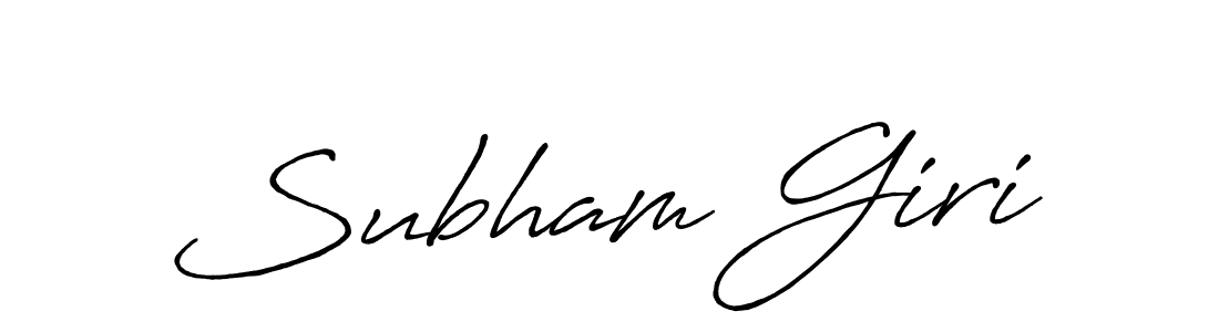 How to make Subham Giri signature? Antro_Vectra_Bolder is a professional autograph style. Create handwritten signature for Subham Giri name. Subham Giri signature style 7 images and pictures png