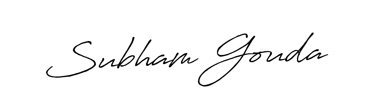 How to Draw Subham Gouda signature style? Antro_Vectra_Bolder is a latest design signature styles for name Subham Gouda. Subham Gouda signature style 7 images and pictures png