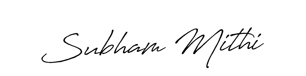 You should practise on your own different ways (Antro_Vectra_Bolder) to write your name (Subham Mithi) in signature. don't let someone else do it for you. Subham Mithi signature style 7 images and pictures png