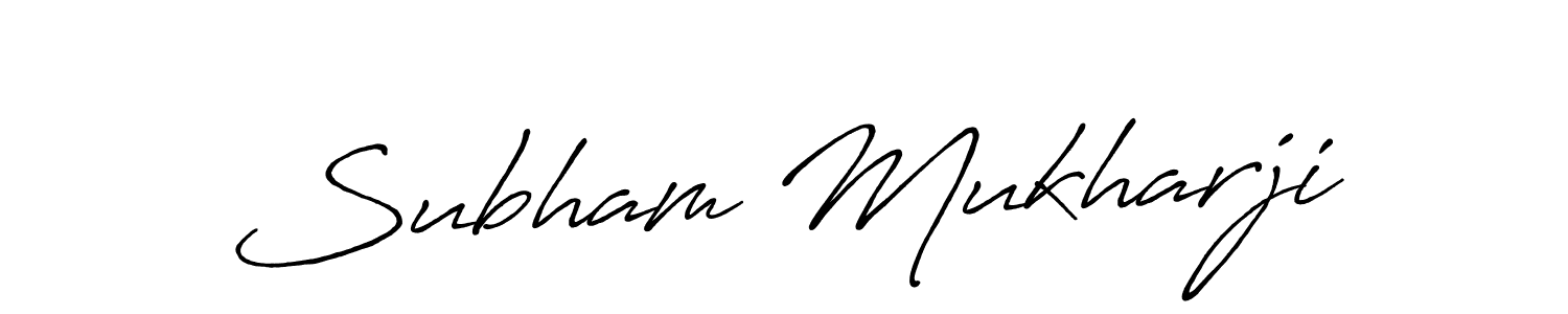 Use a signature maker to create a handwritten signature online. With this signature software, you can design (Antro_Vectra_Bolder) your own signature for name Subham Mukharji. Subham Mukharji signature style 7 images and pictures png