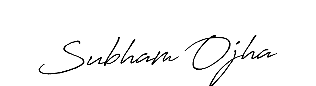 Design your own signature with our free online signature maker. With this signature software, you can create a handwritten (Antro_Vectra_Bolder) signature for name Subham Ojha. Subham Ojha signature style 7 images and pictures png