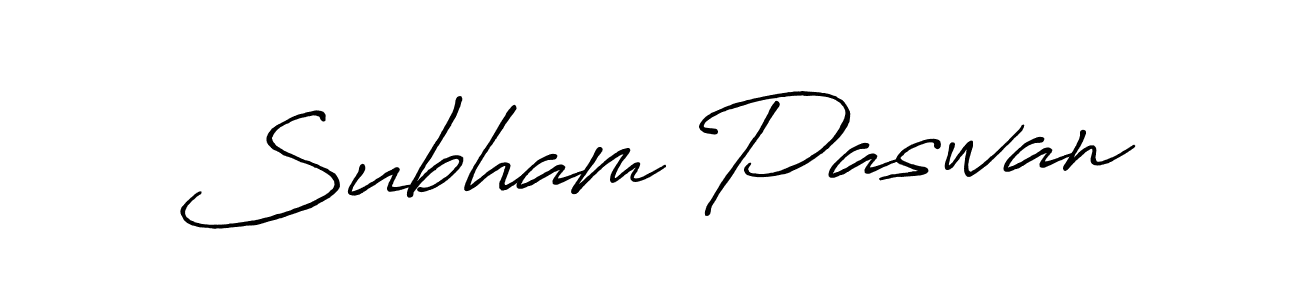 Subham Paswan stylish signature style. Best Handwritten Sign (Antro_Vectra_Bolder) for my name. Handwritten Signature Collection Ideas for my name Subham Paswan. Subham Paswan signature style 7 images and pictures png