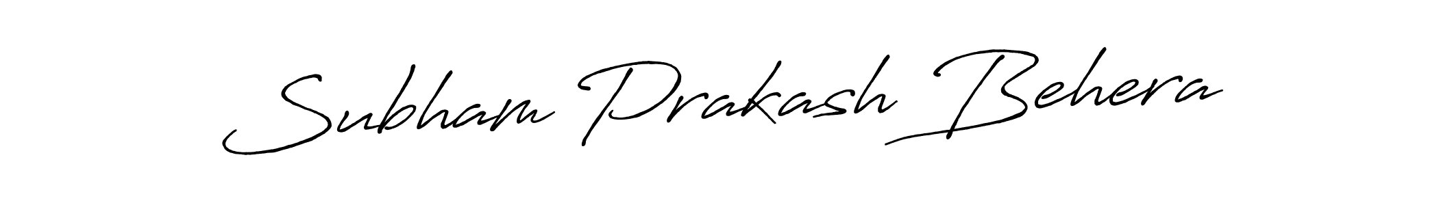 Also we have Subham Prakash Behera name is the best signature style. Create professional handwritten signature collection using Antro_Vectra_Bolder autograph style. Subham Prakash Behera signature style 7 images and pictures png