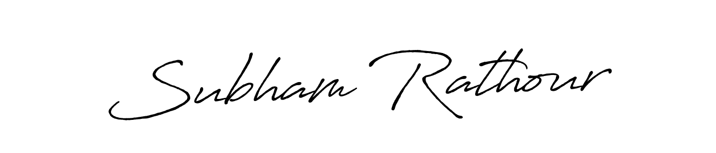 Design your own signature with our free online signature maker. With this signature software, you can create a handwritten (Antro_Vectra_Bolder) signature for name Subham Rathour. Subham Rathour signature style 7 images and pictures png