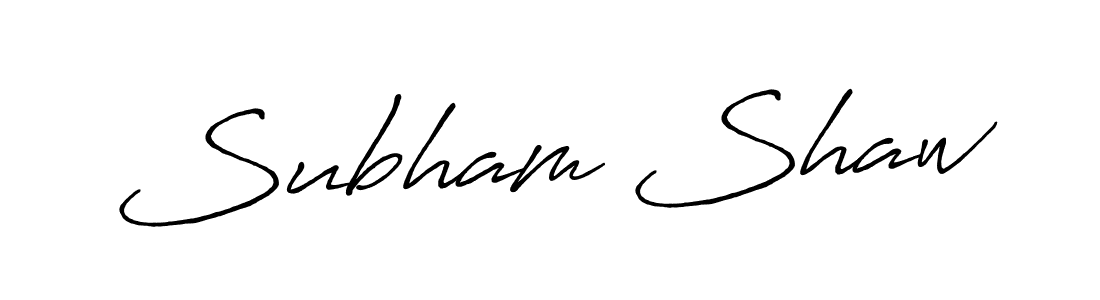 It looks lik you need a new signature style for name Subham Shaw. Design unique handwritten (Antro_Vectra_Bolder) signature with our free signature maker in just a few clicks. Subham Shaw signature style 7 images and pictures png