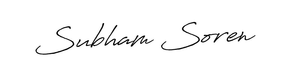 You should practise on your own different ways (Antro_Vectra_Bolder) to write your name (Subham Soren) in signature. don't let someone else do it for you. Subham Soren signature style 7 images and pictures png