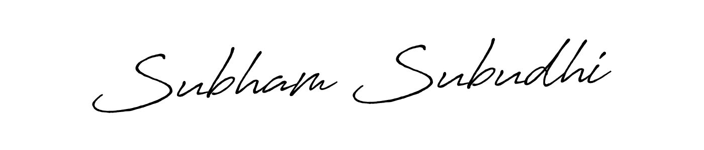 How to make Subham Subudhi name signature. Use Antro_Vectra_Bolder style for creating short signs online. This is the latest handwritten sign. Subham Subudhi signature style 7 images and pictures png