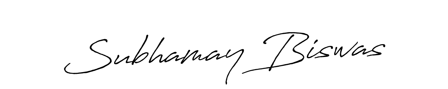 Design your own signature with our free online signature maker. With this signature software, you can create a handwritten (Antro_Vectra_Bolder) signature for name Subhamay Biswas. Subhamay Biswas signature style 7 images and pictures png