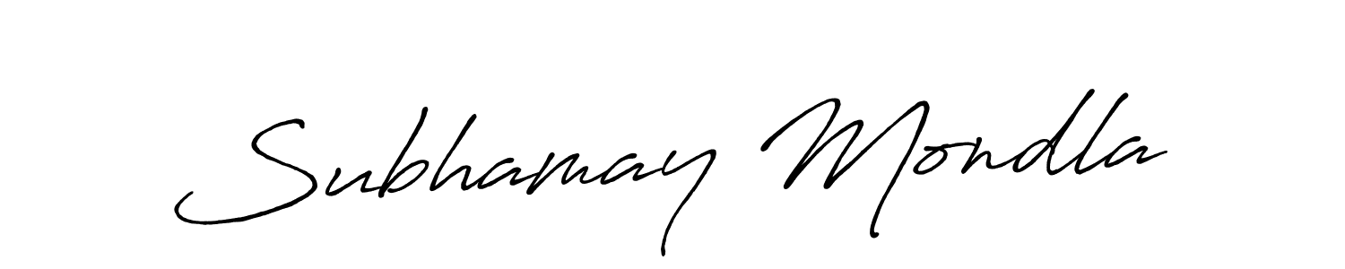 Create a beautiful signature design for name Subhamay Mondla. With this signature (Antro_Vectra_Bolder) fonts, you can make a handwritten signature for free. Subhamay Mondla signature style 7 images and pictures png