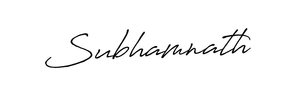 How to make Subhamnath name signature. Use Antro_Vectra_Bolder style for creating short signs online. This is the latest handwritten sign. Subhamnath signature style 7 images and pictures png