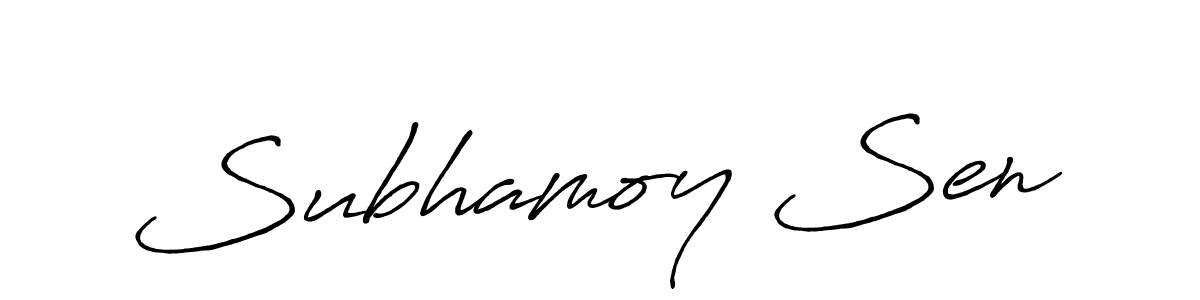 Subhamoy Sen stylish signature style. Best Handwritten Sign (Antro_Vectra_Bolder) for my name. Handwritten Signature Collection Ideas for my name Subhamoy Sen. Subhamoy Sen signature style 7 images and pictures png