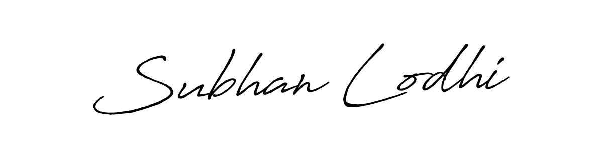 Use a signature maker to create a handwritten signature online. With this signature software, you can design (Antro_Vectra_Bolder) your own signature for name Subhan Lodhi. Subhan Lodhi signature style 7 images and pictures png