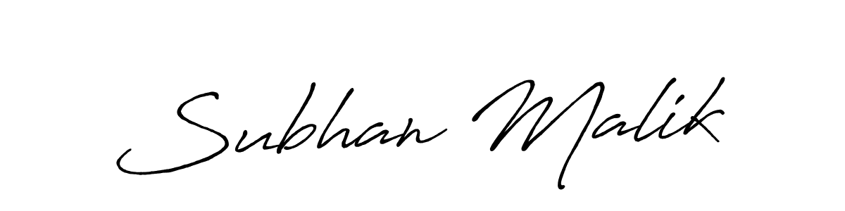 Make a beautiful signature design for name Subhan Malik. Use this online signature maker to create a handwritten signature for free. Subhan Malik signature style 7 images and pictures png