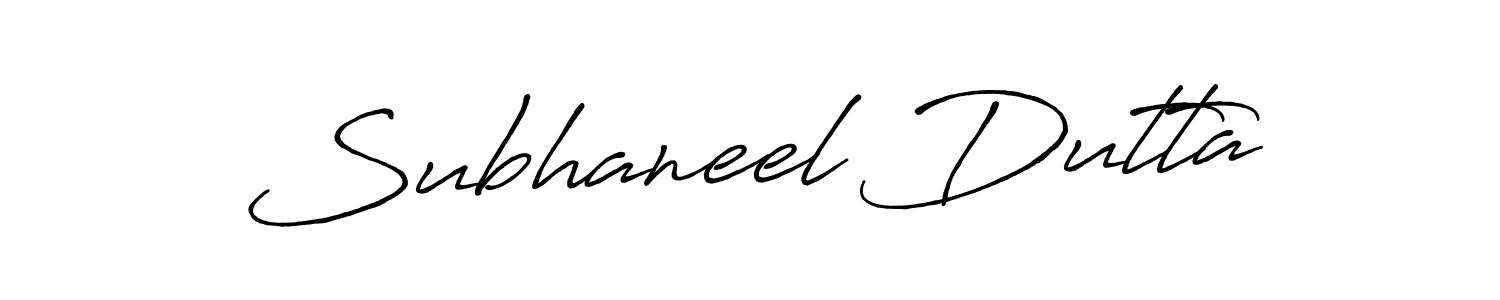 Make a beautiful signature design for name Subhaneel Dutta. With this signature (Antro_Vectra_Bolder) style, you can create a handwritten signature for free. Subhaneel Dutta signature style 7 images and pictures png