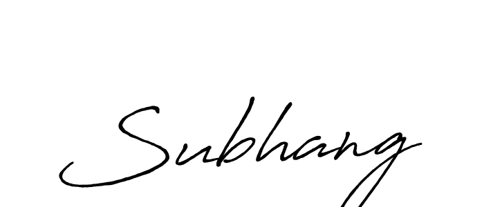 Also we have Subhang name is the best signature style. Create professional handwritten signature collection using Antro_Vectra_Bolder autograph style. Subhang signature style 7 images and pictures png