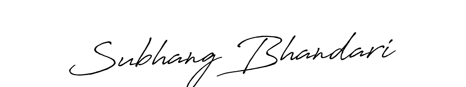 Subhang Bhandari stylish signature style. Best Handwritten Sign (Antro_Vectra_Bolder) for my name. Handwritten Signature Collection Ideas for my name Subhang Bhandari. Subhang Bhandari signature style 7 images and pictures png