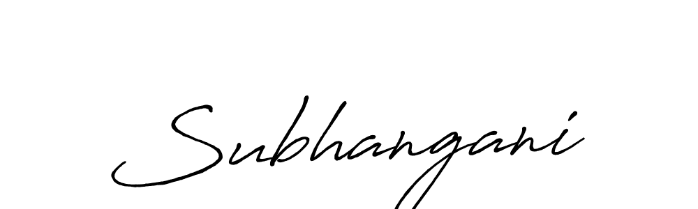 How to Draw Subhangani signature style? Antro_Vectra_Bolder is a latest design signature styles for name Subhangani. Subhangani signature style 7 images and pictures png