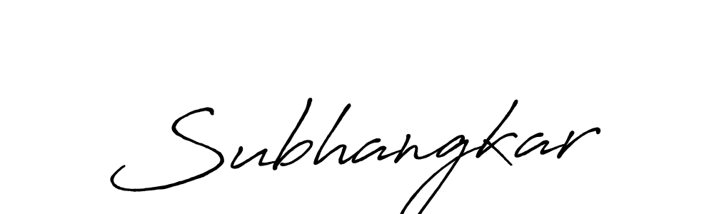 Use a signature maker to create a handwritten signature online. With this signature software, you can design (Antro_Vectra_Bolder) your own signature for name Subhangkar. Subhangkar signature style 7 images and pictures png