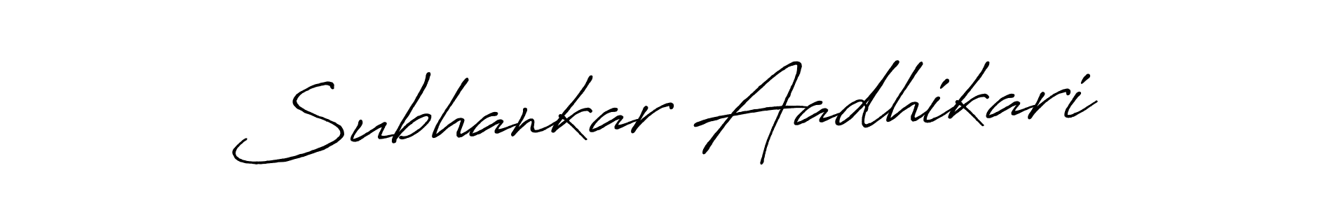 The best way (Antro_Vectra_Bolder) to make a short signature is to pick only two or three words in your name. The name Subhankar Aadhikari include a total of six letters. For converting this name. Subhankar Aadhikari signature style 7 images and pictures png