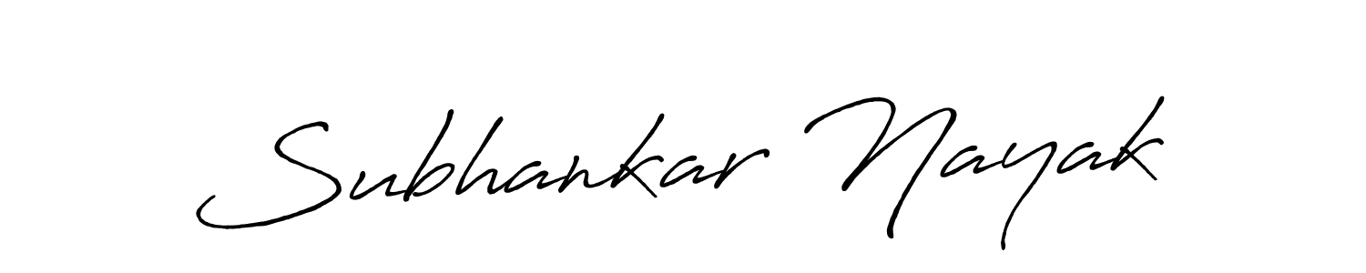 Make a beautiful signature design for name Subhankar Nayak. With this signature (Antro_Vectra_Bolder) style, you can create a handwritten signature for free. Subhankar Nayak signature style 7 images and pictures png