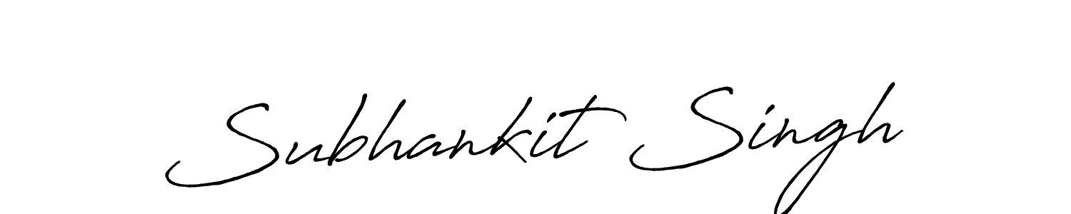 Create a beautiful signature design for name Subhankit Singh. With this signature (Antro_Vectra_Bolder) fonts, you can make a handwritten signature for free. Subhankit Singh signature style 7 images and pictures png