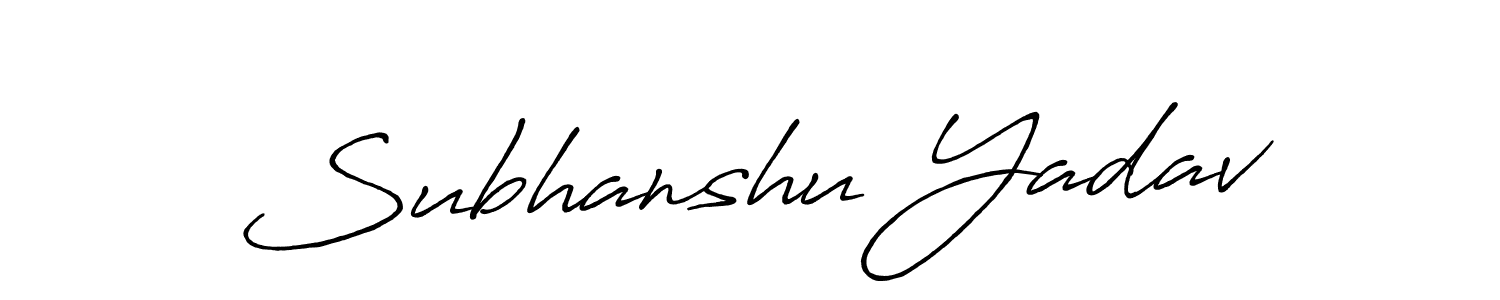 Use a signature maker to create a handwritten signature online. With this signature software, you can design (Antro_Vectra_Bolder) your own signature for name Subhanshu Yadav. Subhanshu Yadav signature style 7 images and pictures png