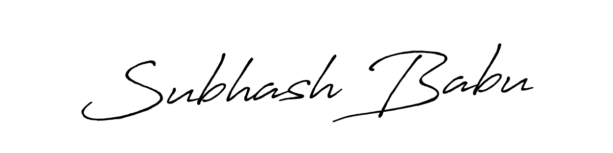 Design your own signature with our free online signature maker. With this signature software, you can create a handwritten (Antro_Vectra_Bolder) signature for name Subhash Babu. Subhash Babu signature style 7 images and pictures png