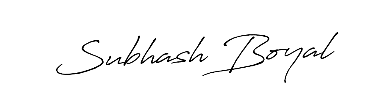 Make a beautiful signature design for name Subhash Boyal. With this signature (Antro_Vectra_Bolder) style, you can create a handwritten signature for free. Subhash Boyal signature style 7 images and pictures png