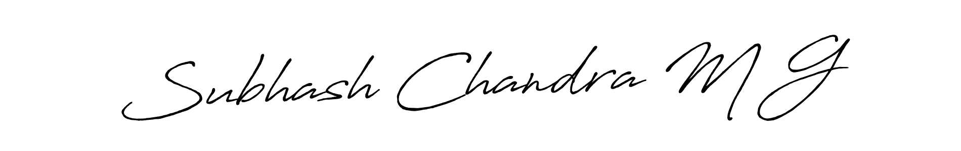 How to make Subhash Chandra M G signature? Antro_Vectra_Bolder is a professional autograph style. Create handwritten signature for Subhash Chandra M G name. Subhash Chandra M G signature style 7 images and pictures png