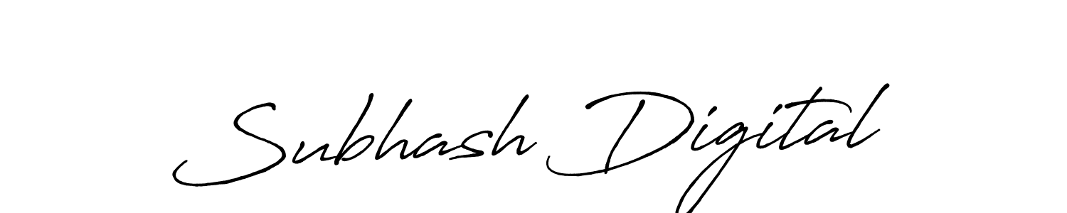 Subhash Digital stylish signature style. Best Handwritten Sign (Antro_Vectra_Bolder) for my name. Handwritten Signature Collection Ideas for my name Subhash Digital. Subhash Digital signature style 7 images and pictures png