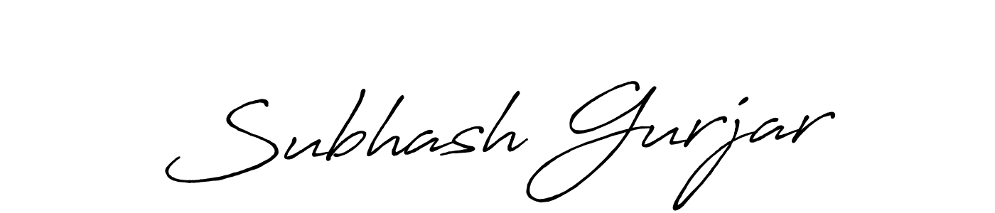 Also we have Subhash Gurjar name is the best signature style. Create professional handwritten signature collection using Antro_Vectra_Bolder autograph style. Subhash Gurjar signature style 7 images and pictures png